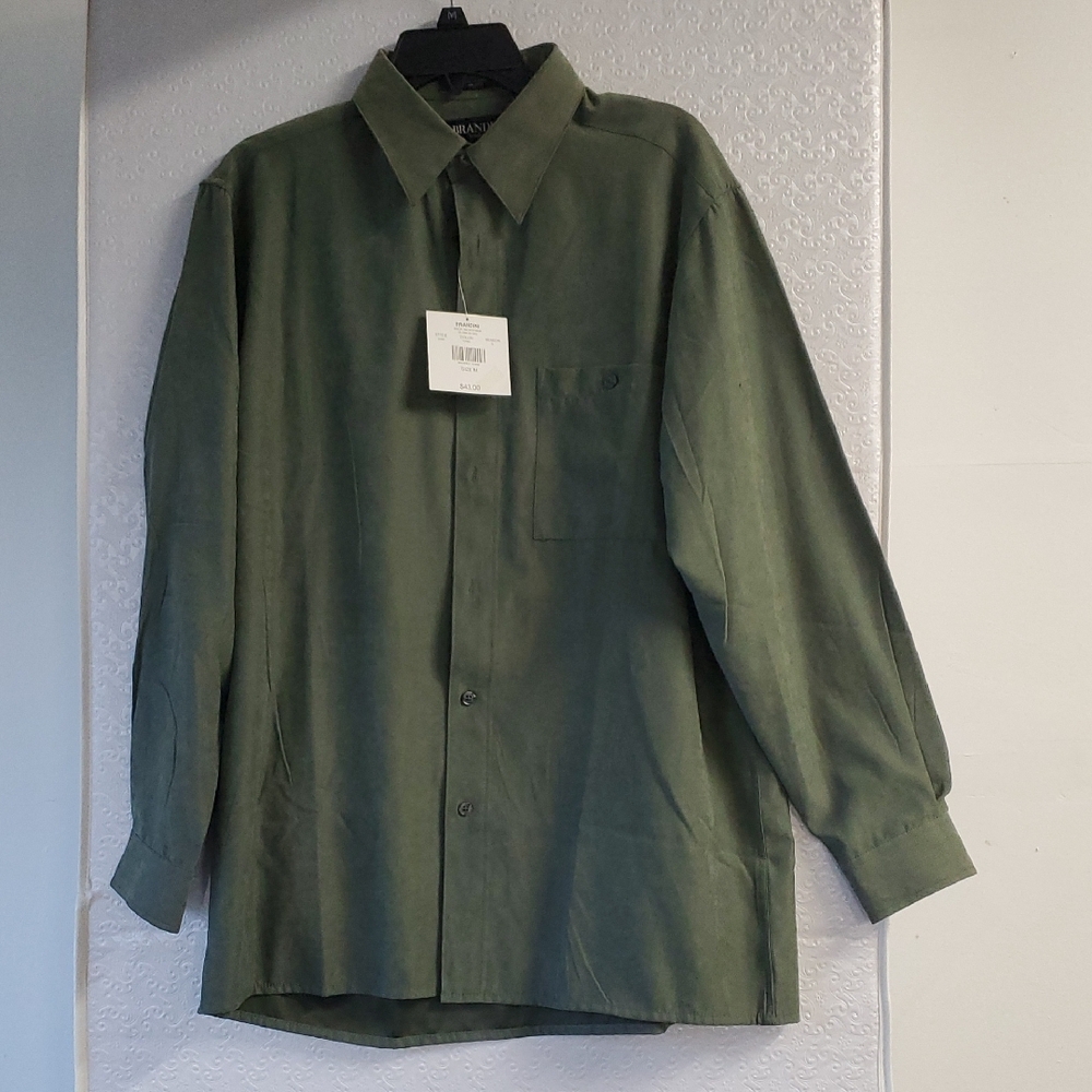 Green Button-Up Shirt